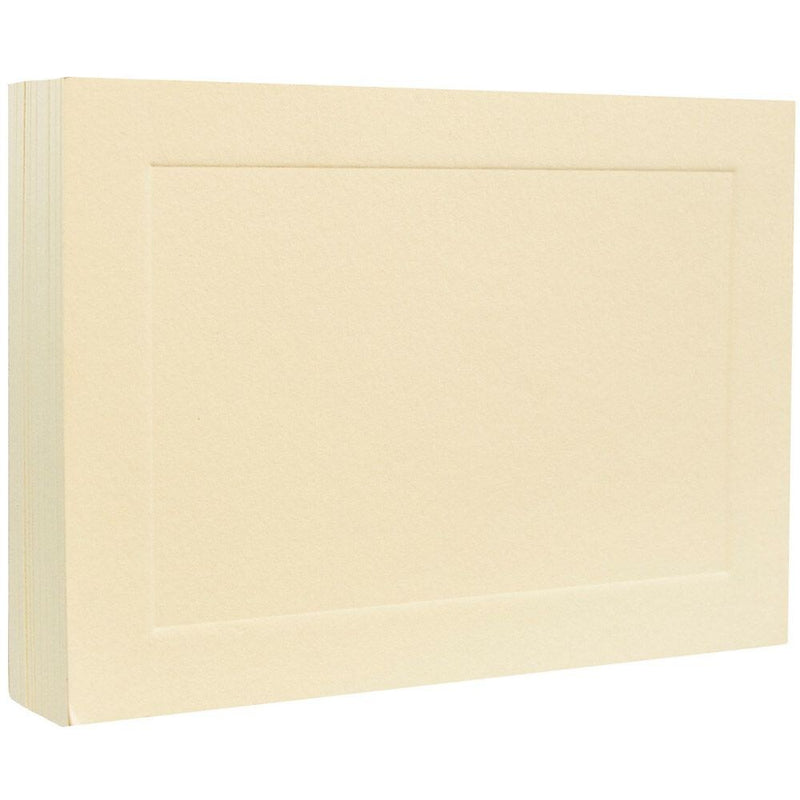 JAM Paper® Blank Flat Note Cards, 4Bar A1 Size, 3 1/2 x 4 7/8, Ivory Panel, 50/Pack (175964i)