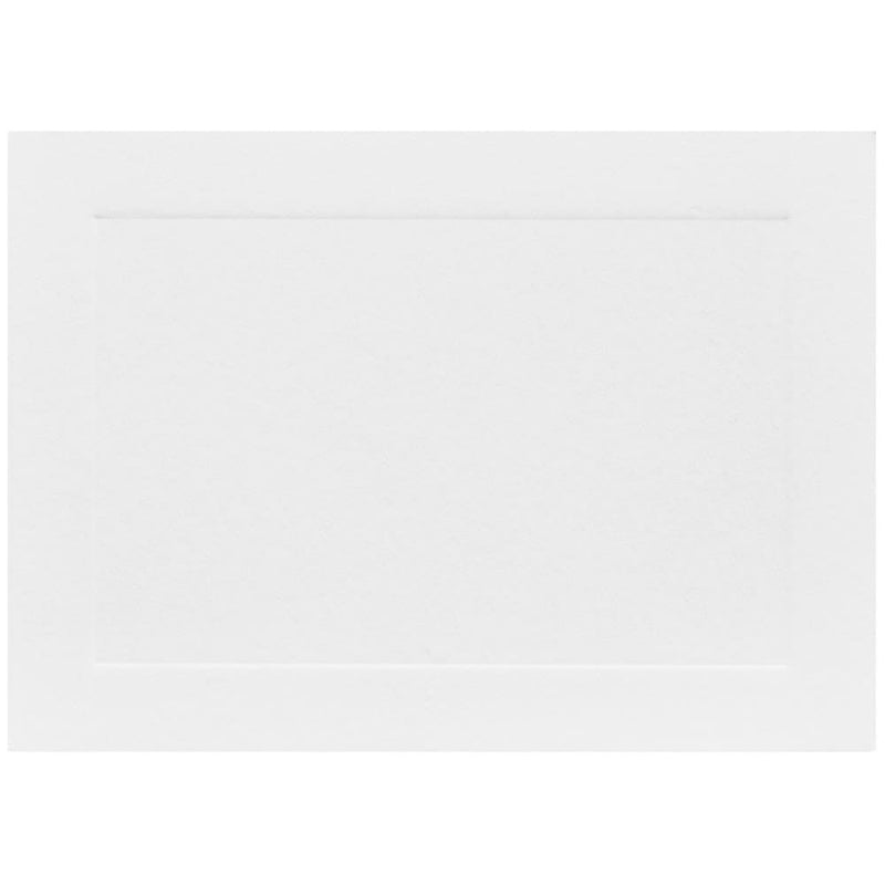 JAM Paper® Blank Flat Note Cards, 4Bar A1 Size, 3 1/2 x 4 7/8, White Panel, 50/Pack (175965i)