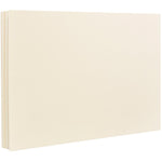 JAM Paper® Blank Flat Note Cards, A2 Size, 4 1/4 x 5.5, Ivory, 50/Pack (175971i)