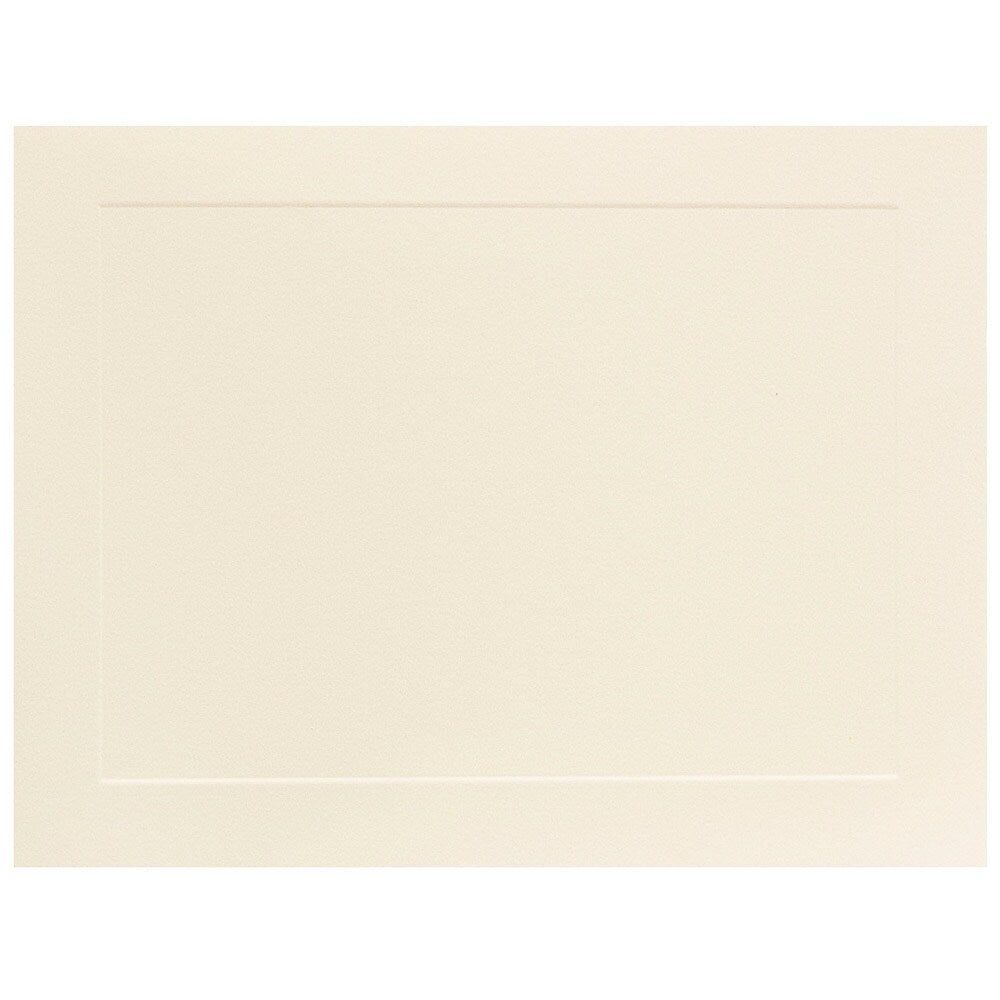 JAM Paper® Blank Flat Note Cards, A2 Size, 4 1/4 x 5.5, Ivory Panel, 50/Pack (175981i)