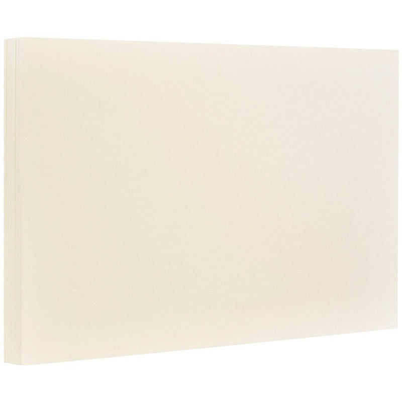 JAM Paper® Blank Flat Note Cards, A7 Size, 5 1/8 x 7, Ivory, 50/Pack (1751005i)