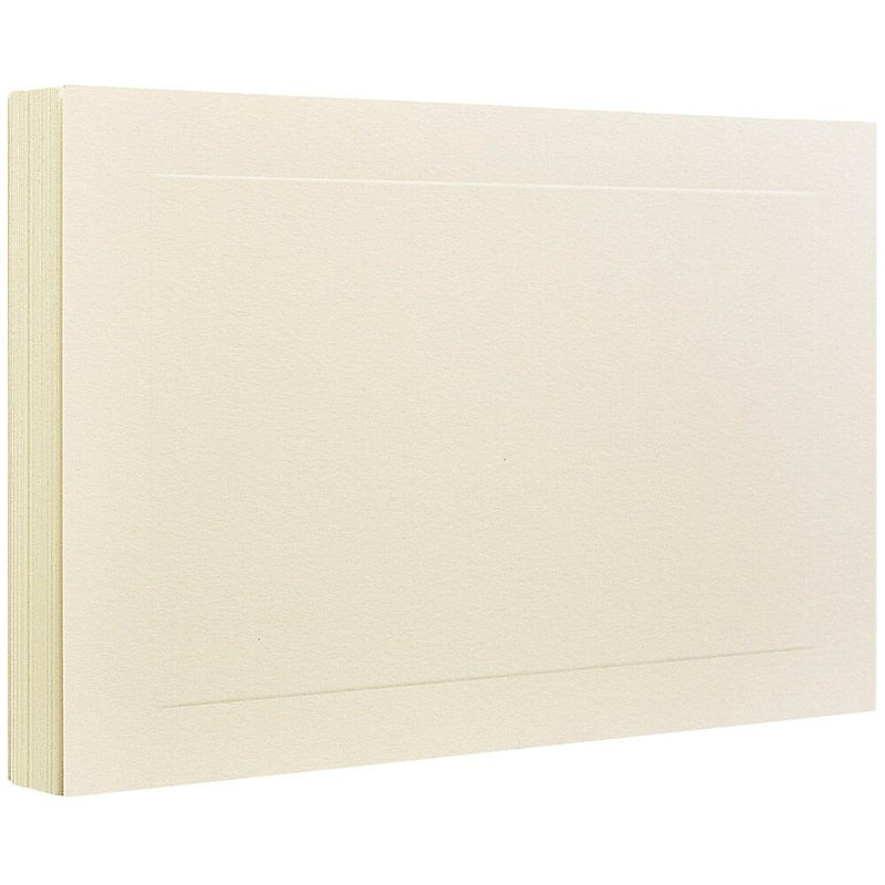 JAM Paper® Blank Flat Note Cards, A7 Size, 5 1/8 x 7, Ivory Panel, 50/Pack (98040i)