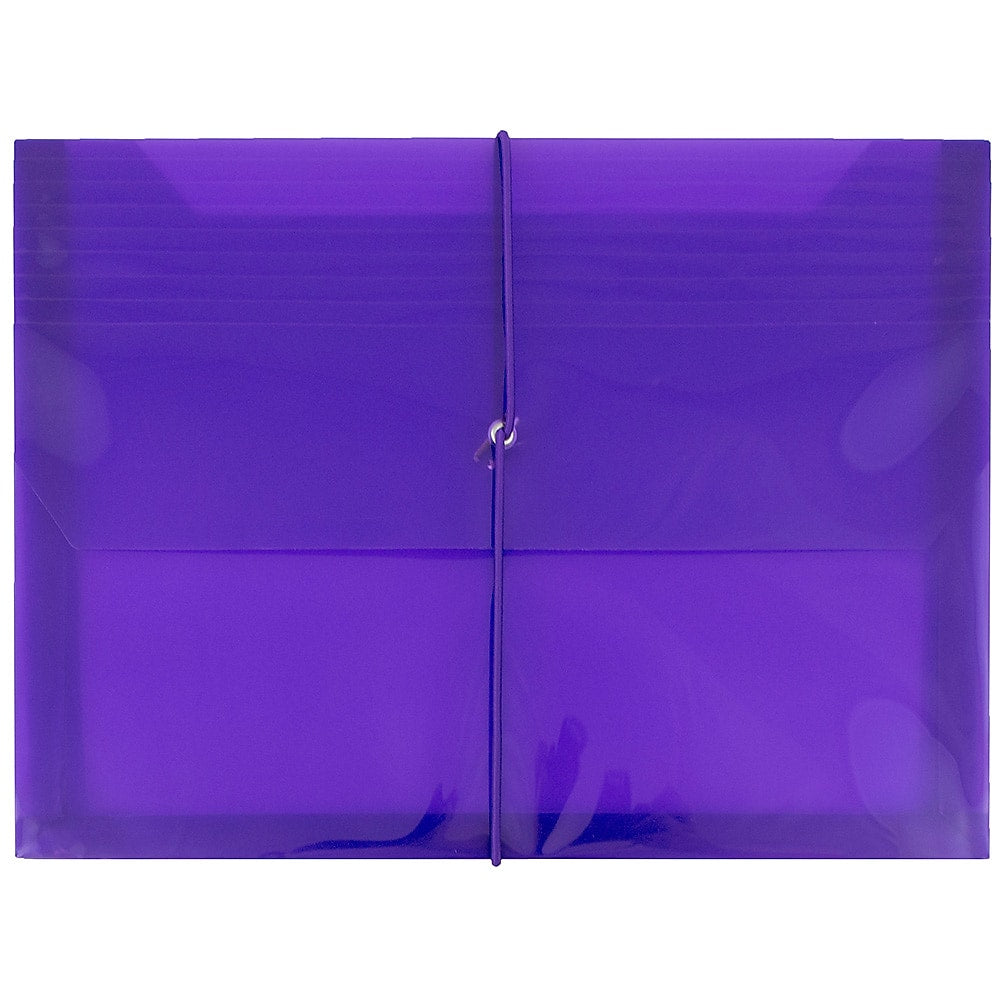 JAM Paper Standard Plastic Document File, Letter, Purple, 12/Pack (218E25PUB)