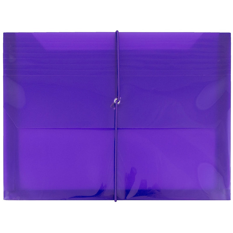 JAM Paper Standard Plastic Document File, Letter, Purple, 12/Pack (218E25PUB)