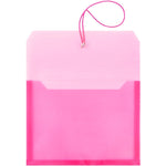 JAM Paper Standard Plastic Document File, 1 Pocket, Letter, Fuchsia Pink, 12/Pack (218E25FUB)