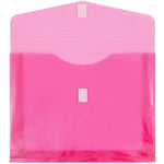 JAM Paper Standard Plastic Document File, Letter, Fuchsia Pink, 12/Pack (218V2FU)