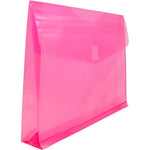JAM Paper Standard Plastic Document File, Letter, Fuchsia Pink, 12/Pack (218V2FU)