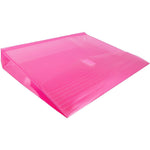 JAM Paper Standard Plastic Document File, Letter, Fuchsia Pink, 12/Pack (218V2FU)