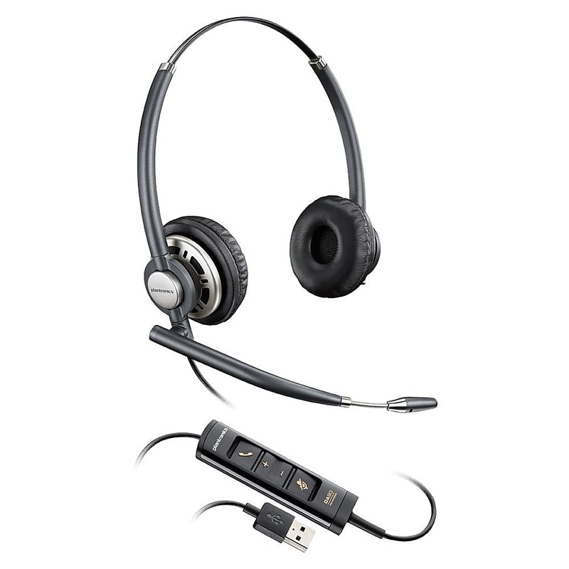 Plantronics Encorepro HW725 Stereo Headset, Over-the-Head, Black (783M6AA)