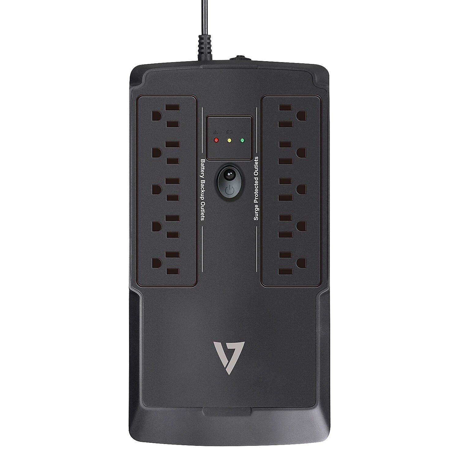 V7® UPS1DT550-1N 10 Outlets 632 J 550 VA/330 W Desktop UPS, 6'