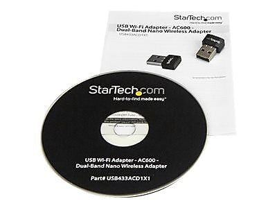 StarTech USB Wi-Fi Adapter AC600 Dual-Band Nano Wireless Adapter Network Adapter USB 2.0