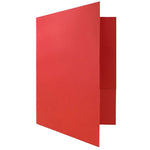 JAM Paper 2-Pocket Textured Linen Business Folders, Red, 25/Pack (386LREA)