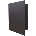 JAM Paper 2-Pocket Linen Portfolio Folder, Black, 6/Pack (99594d)