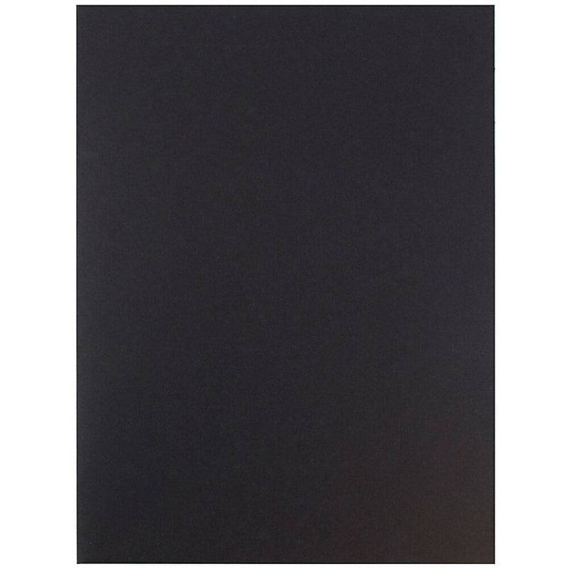 JAM Paper 2-Pocket Linen Portfolio Folder, Black, 6/Pack (99594d)