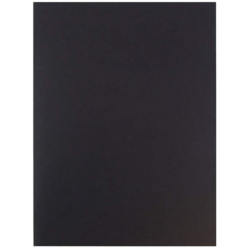 JAM Paper 2-Pocket Textured Linen Business Folders, Black, 25/Pack (386LBLA)