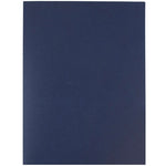 JAM Paper 2-Pocket Textured Linen Business Folders, Navy Blue, 25/Pack (386LNAA)