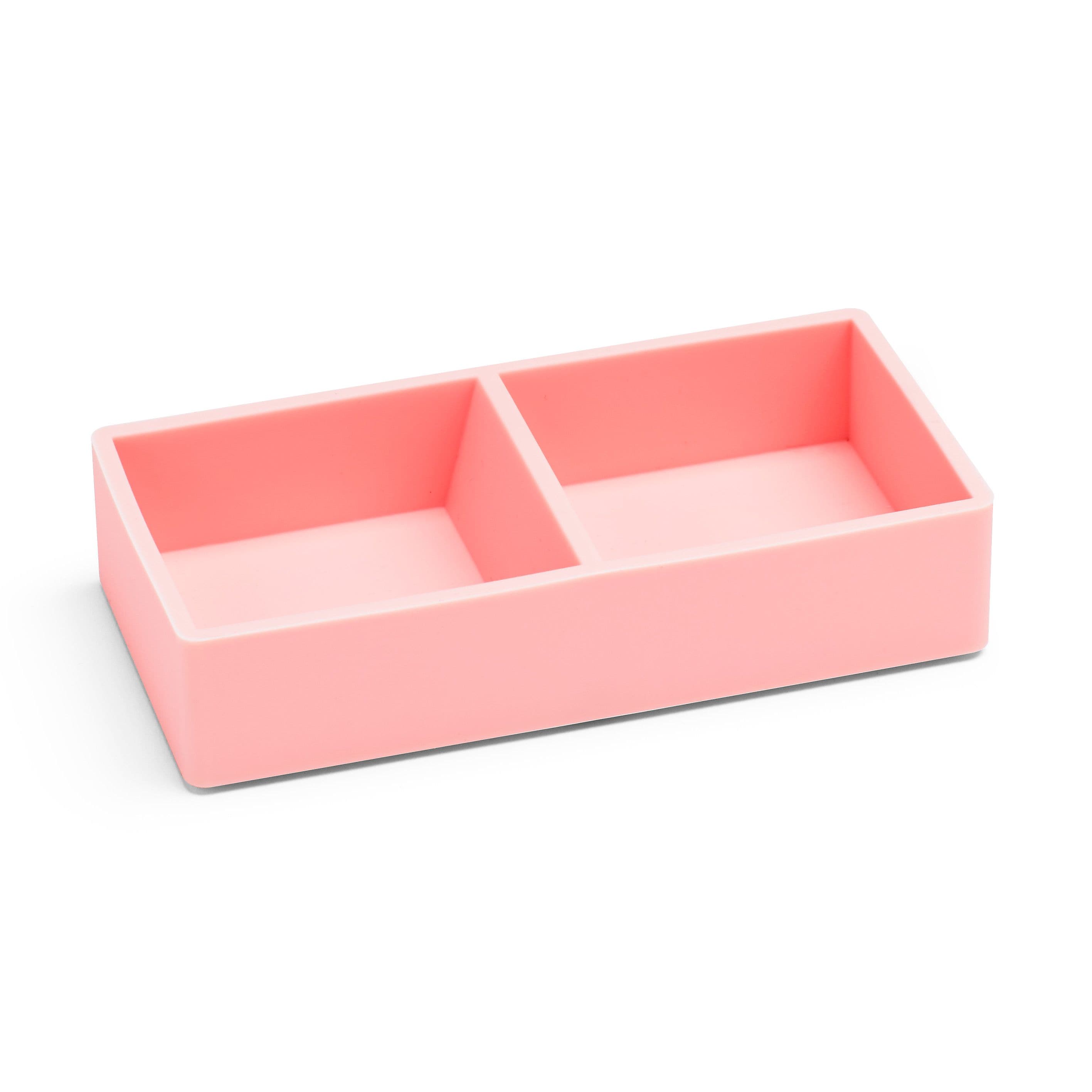 Poppin Softie This + That 2-Compartment Silicone Accessory Tray, Blush (104431)