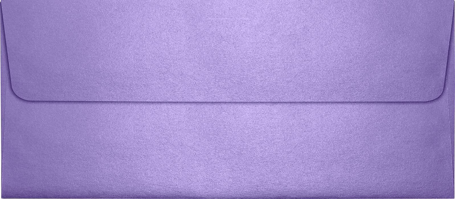 LUX 4 1/8" x 9 1/2" #10 80lbs. Square Flap Envelopes W/Glue Closure, Amethyst Metallic Purple