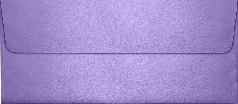 LUX 4 1/8" x 9 1/2" #10 80lbs. Square Flap Envelopes W/Glue Closure, Amethyst Metallic Purple