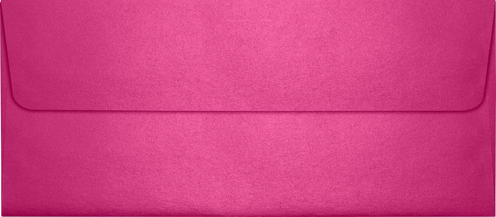 LUX 4 1/8" x 9 1/2" #10 80lbs. Square Flap Envelopes W/Glue Closure, Azalea Metallic Pink