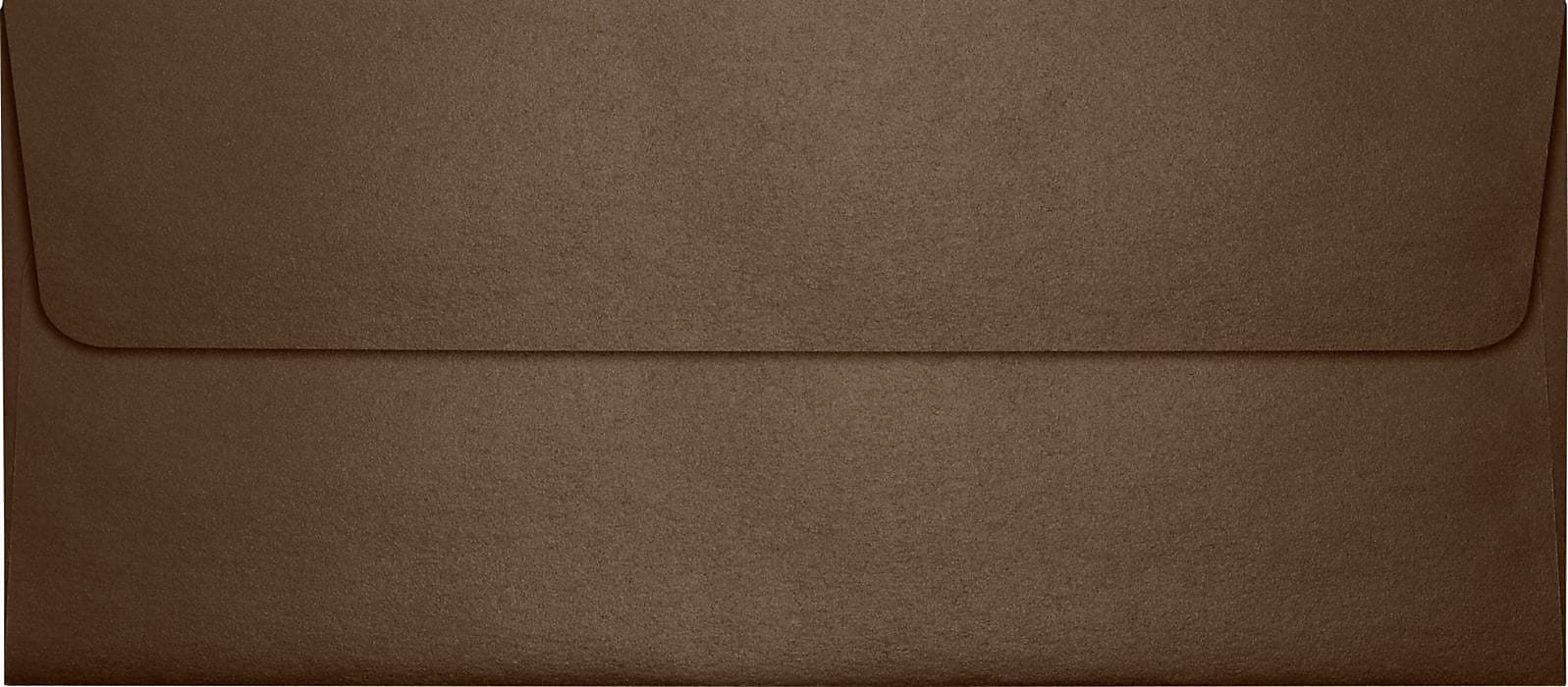 LUX 4 1/8" x 9 1/2" #10 80lbs. Square Flap Envelopes, Bronze Metallic, 50/Pack