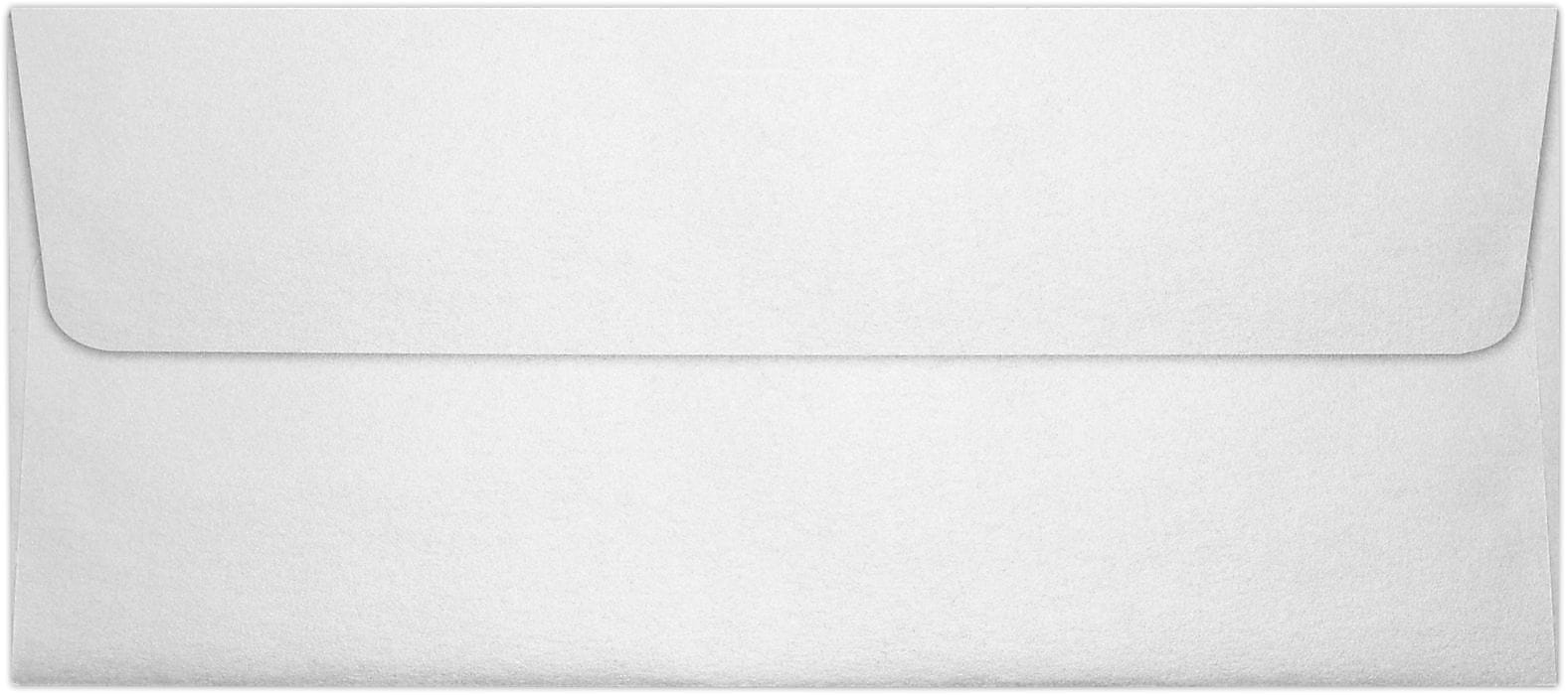 LUX 4 1/8" x 9 1/2" #10 80lbs. Square Flap Envelopes, Crystal Metallic, 50/Pack
