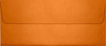 LUX 4 1/8" x 9 1/2" #10 80lbs. Square Flap Envelopes W/Glue Closure, Flame Metallic Orange