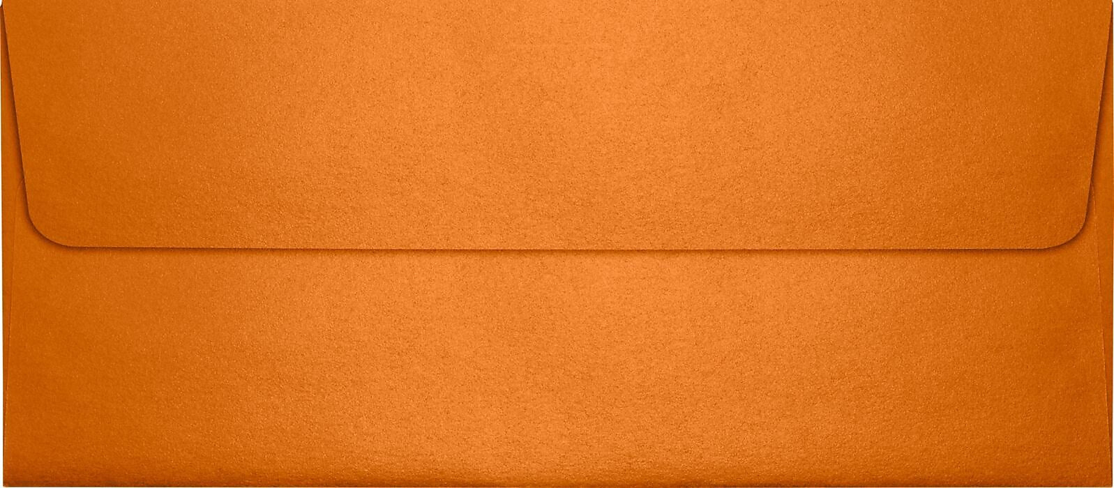 LUX 4 1/8" x 9 1/2" #10 80lbs. Square Flap Envelopes W/Glue Closure, Flame Metallic Orange