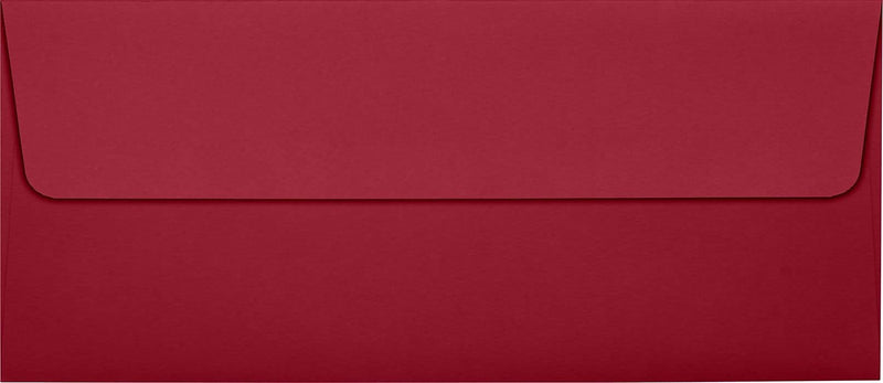 LUX 4 1/8" x 9 1/2" #10 70lbs. Square Flap Envelopes, Garnet Red, 50/Pack