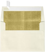 LUX 4 1/4" x 6 1/4" A4 Photo, Invitation Envelopes W/Peel & Press, Natural/Gold LUX, 1000/BX