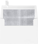 LUX A4 Foil Lined Invitation Envelopes (4 1/4 x 6 1/4) 1000/Box, White w/Silver LUX Lining (FLWH4872-031000)