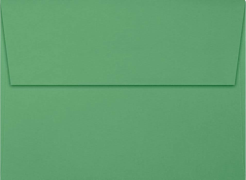LUX A7 Invitation Envelopes (5 1/4 x 7 1/4) 50/Box, Holiday Green (FE4280-12-50)