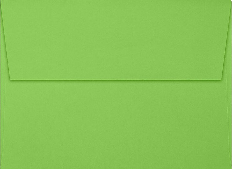LUX 5 1/4" x 7 1/4" A7 Invitation Envelopes W/Peel & Press, Limelight Green, 250/BX