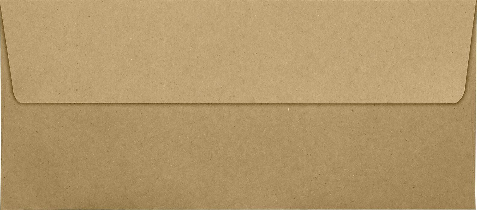 LUX 70lbs. 4 1/8" x 9 1/2" #10 Square Flap Envelopes, Grocery Bag Brown, 250/BX