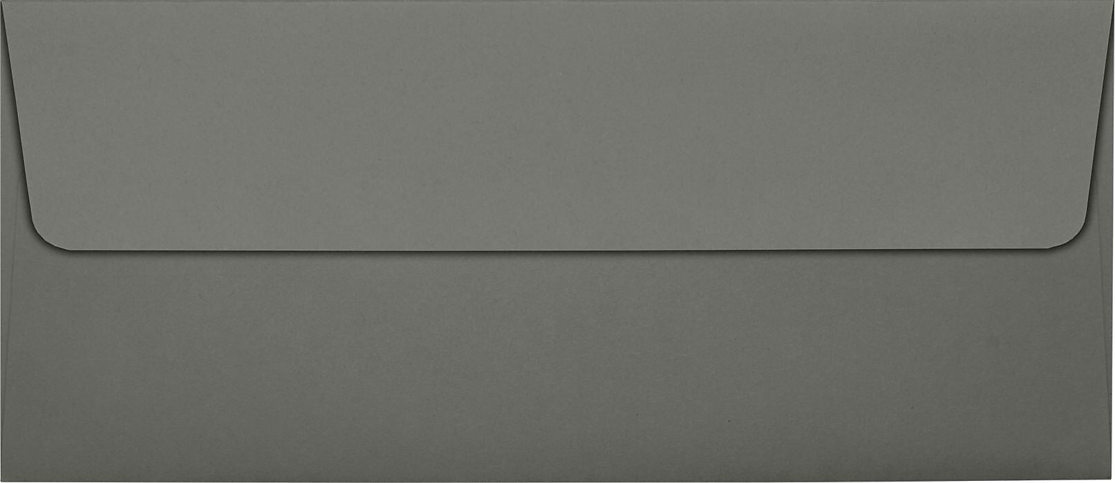 LUX 80lbs. 4 1/8" x 9 1/2" #10 Square Flap Envelopes, Smoke Gray, 250/BX