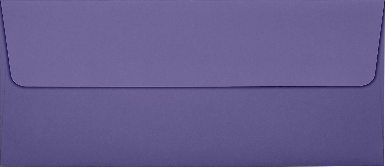 LUX 80lbs. 4 1/8" x 9 1/2" #10 Square Flap Envelopes, Wisteria Purple, 250/BX
