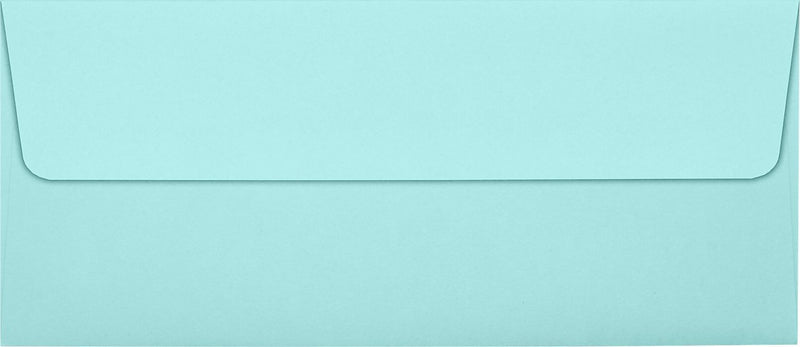LUX 80lb 4 1/8"x9 1/2" Square Flap #10 Envelopes W/Peel&Press, Seafoam Blue, 250/BX