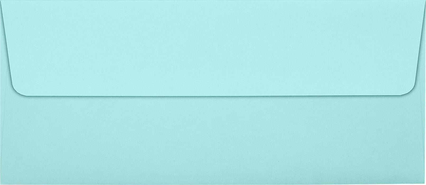 LUX 80lb 4 1/8"x9 1/2" Square Flap #10 Envelopes W/Peel&Press, Seafoam Blue, 500/BX