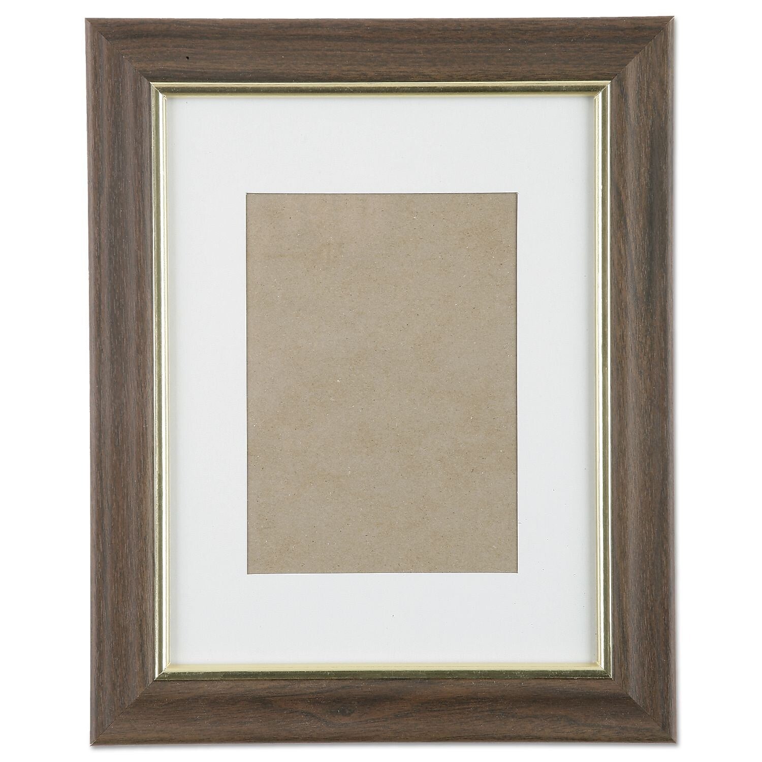 AbilityOne Walnut Vinyl Picture Frames, 8 1/2" x 11", 12/BX (7105014089957)