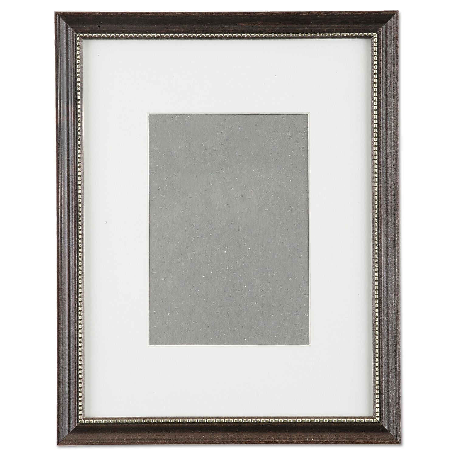 AbilityOne Walnut with Gold Trim Picture Frames, 8 1/2" x 11", 12/BX (7105014195322)