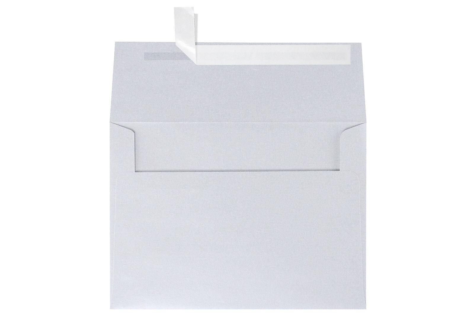 LUX A7 Invitation Envelopes (5 1/4 x 7 1/4) 50/Box, Silver Metallic (5380-06-50)