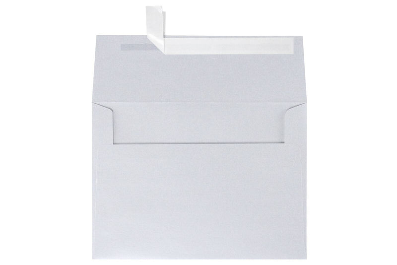 LUX A7 Invitation Envelopes (5 1/4 x 7 1/4) 50/Box, Silver Metallic (5380-06-50)