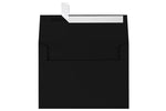 LUX 5 1/4" x 7 1/4" 80lbs. A7 Invitation Envelopes W/Peel & Press, Midnight Black