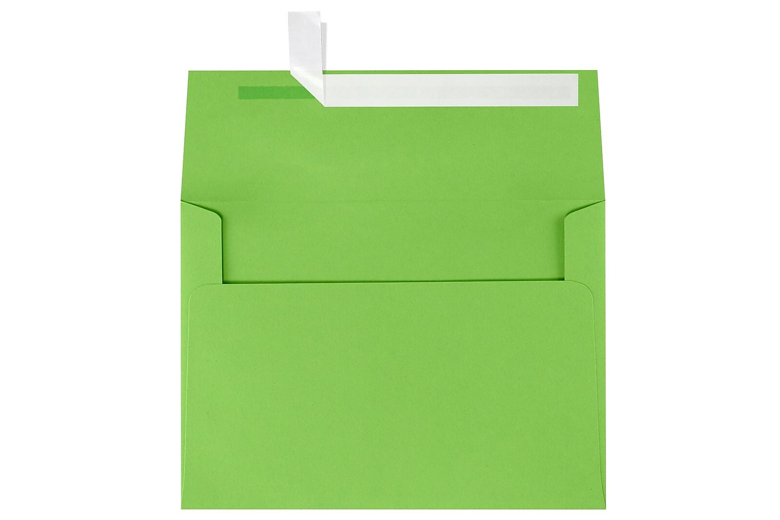 LUX 5 1/4" x 7 1/4" A7 Invitation Envelopes W/Peel & Press, Limelight Green, 250/BX