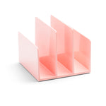 Poppin Fin 3 Compartment Plastic File Organizer, Blush (104438)