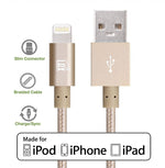 LAX Apple MFi Certified Lightning to USB Cable for Charge Sync 6ft, Gold