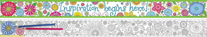 Barker Creek Double-Sided Border with Quote, 35" x 3", Color Me! In My Garden, 12/Pack (BC911)