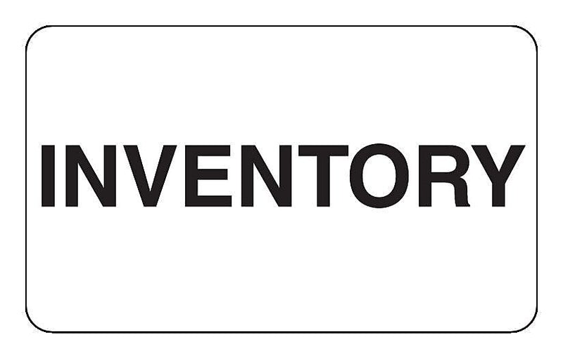 Decker Tape "Inventory" Label, 3" x 5", 500/Roll