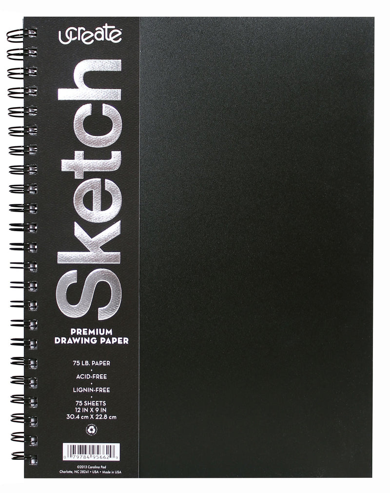 uCreate 9" x 12" Sketch Pad, 75 Sheets/Pad (37088CPP)
