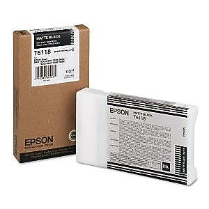 Epson T611, 110 ml Matte Black UltraChrome K3 Ink Cartridge (T611800)